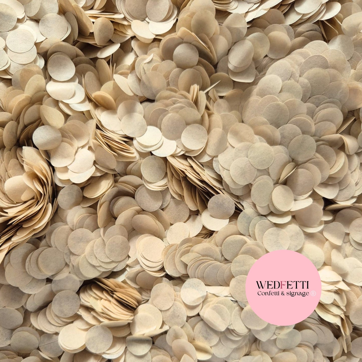 Slow falling paper Confetti - Nude Tan