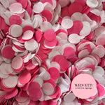 Circles Large 2.5cm Biodegradable - White Fuschia