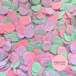 Circles Large 2.5cm Biodegradable - Lavender Rose Pink Mint