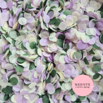 Slow falling paper Confetti - Light Ivory Lavender Forest Green