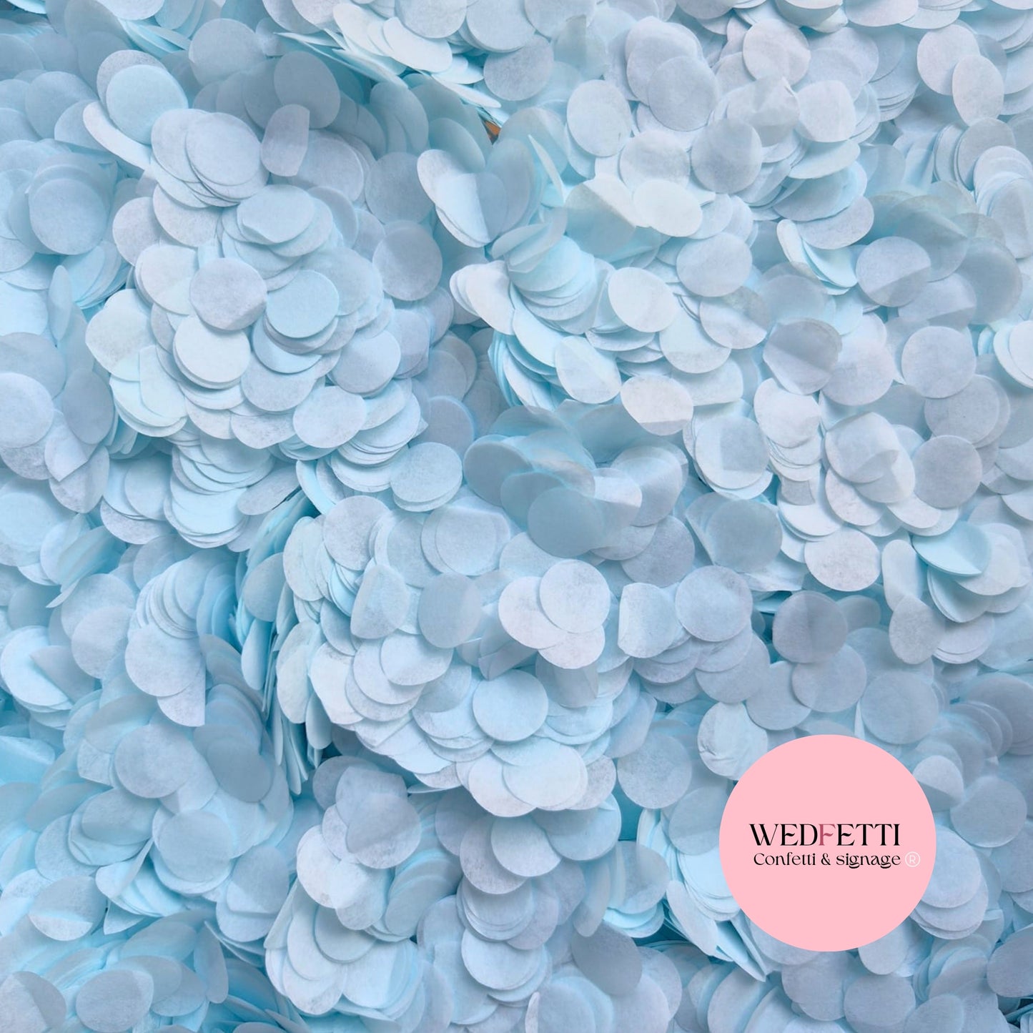 Slow falling paper Confetti - Baby Blue