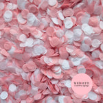 Biodegradable Slow falling paper Confetti - Blush Pink White XL bulk bag 500g