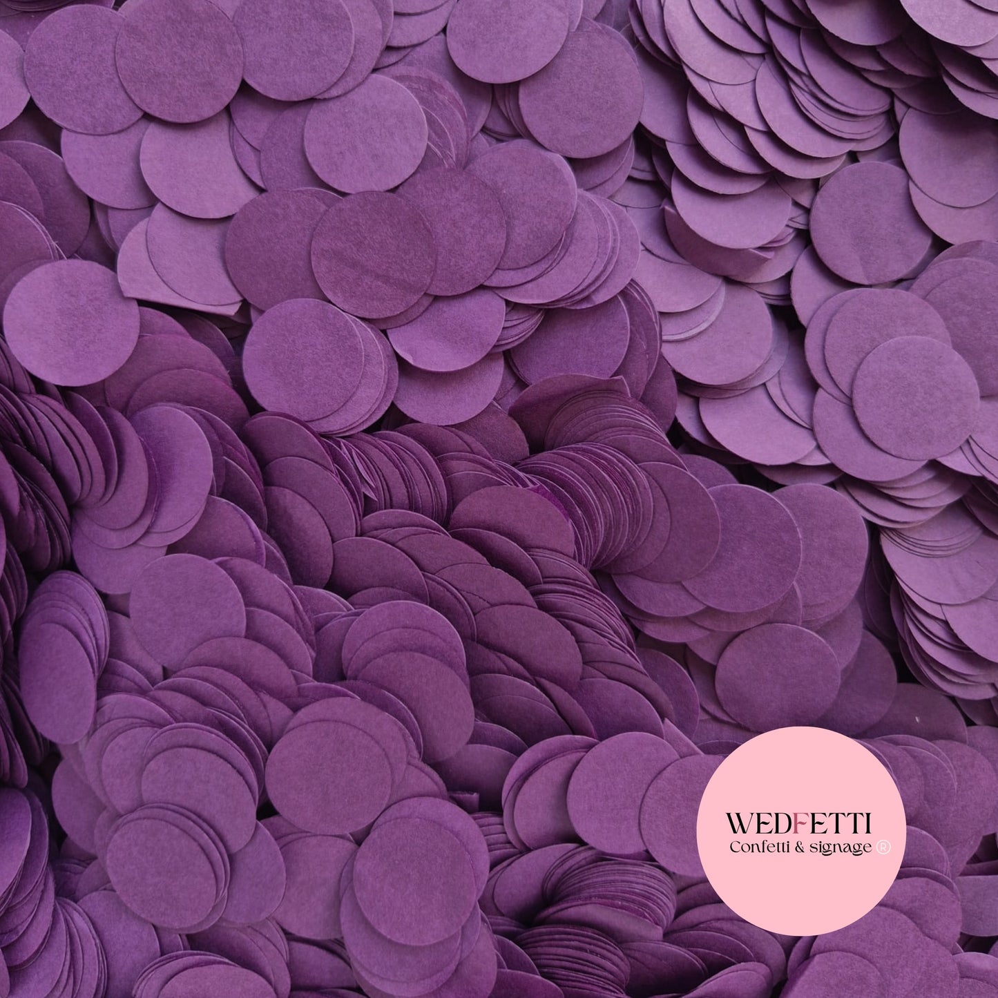 Circles Large 2.5cm Biodegradable - Deep Purple