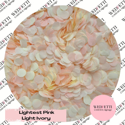 Slow falling paper Confetti - Lightest Pink Light Ivory