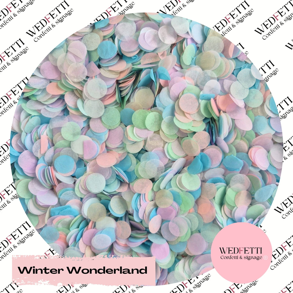 Slow falling paper Confetti - Winter Wonderland