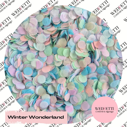 Slow falling paper Confetti - Winter Wonderland