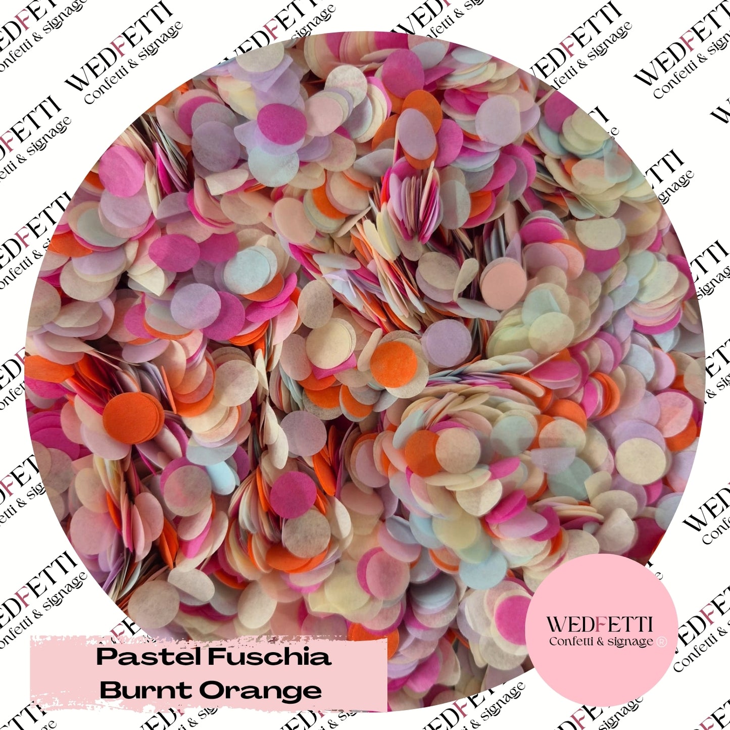 Slow falling paper Confetti - Pastel Fuschia Burnt Orange