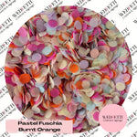 Slow falling paper Confetti - Pastel Fuschia Burnt Orange