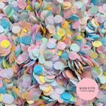 Slow falling paper Confetti - Pastel party Blue White
