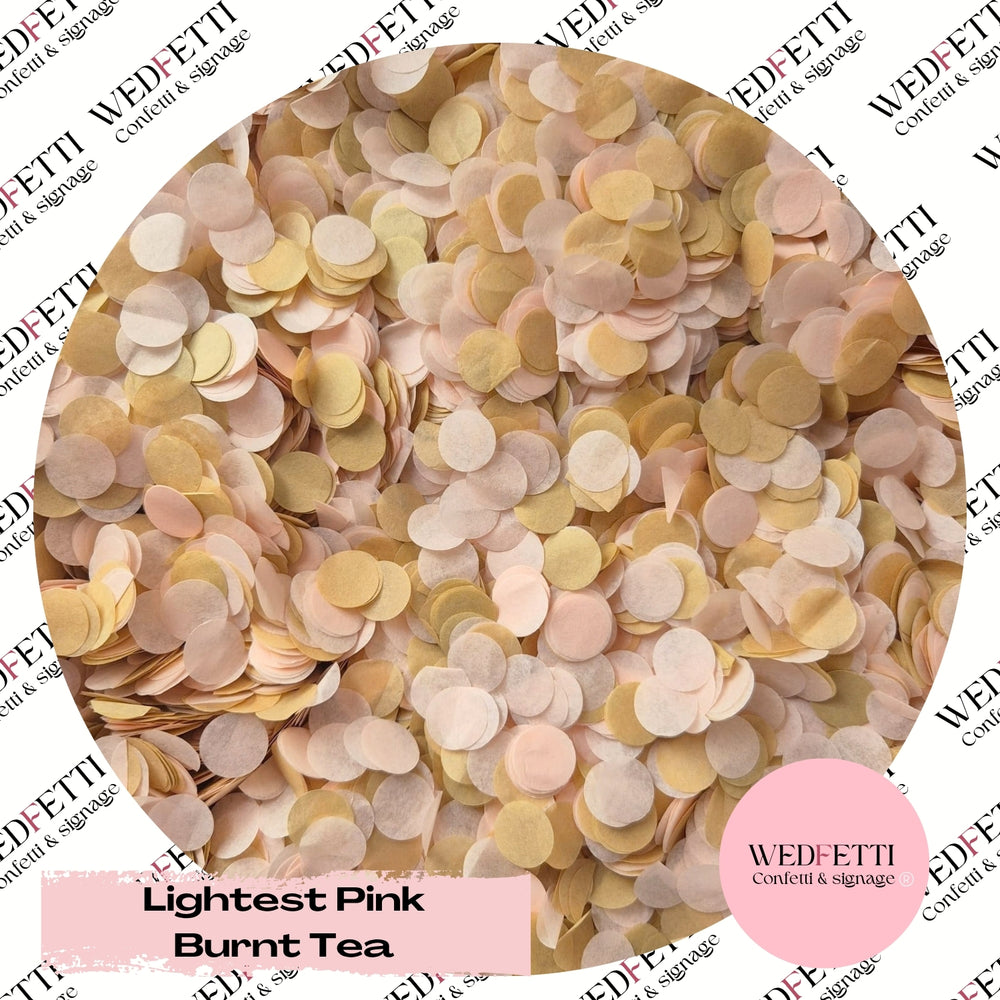 Slow falling paper Confetti - Lightest Pink Burnt Tea