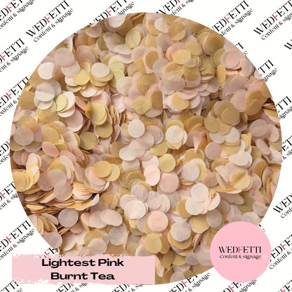 Slow falling paper Confetti - Lightest Pink Burnt Tea
