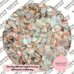 Slow Falling Paper Confetti – Dusty Blush, Light Ivory, Burnt Peach, Light Sage & Grey