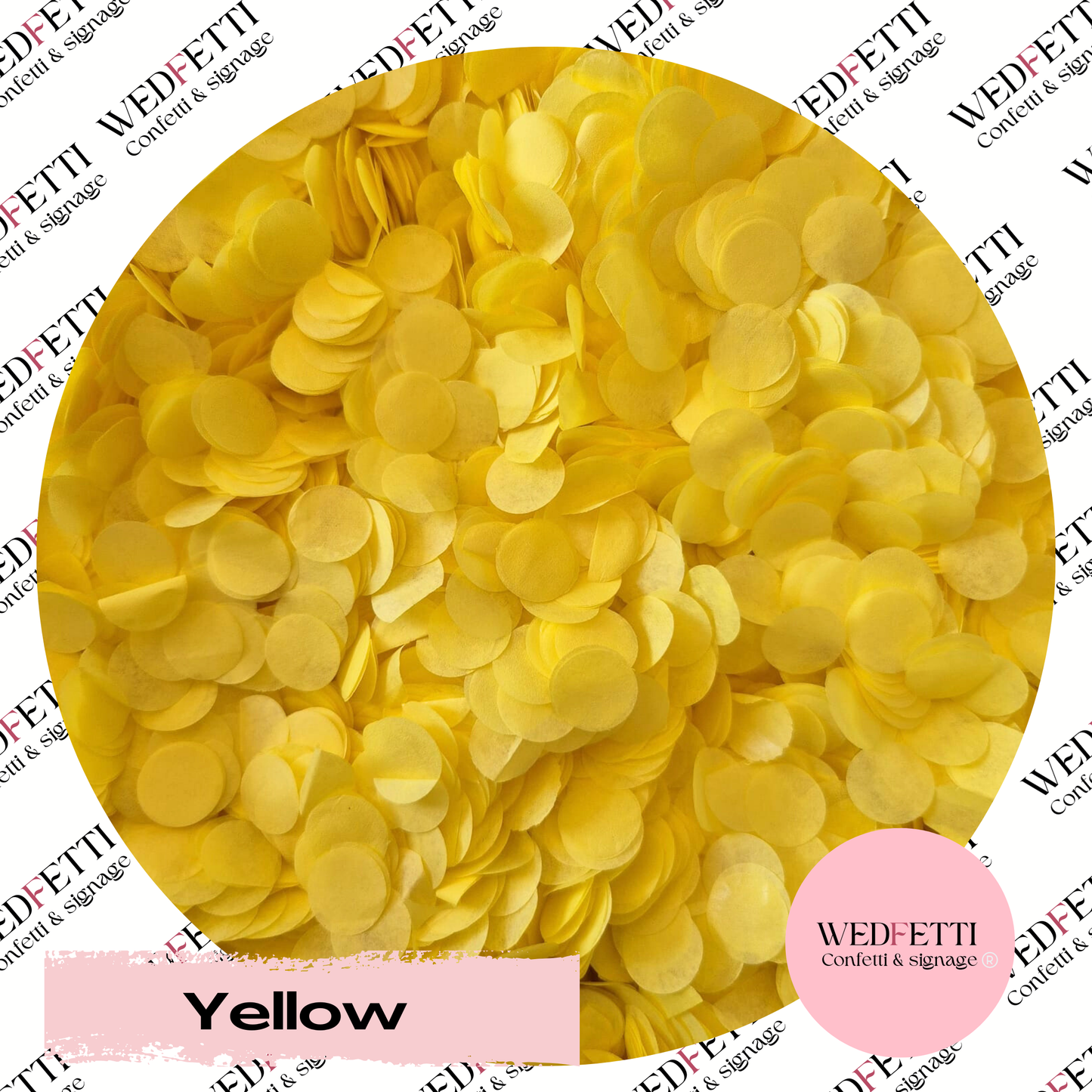 Slow falling paper Confetti - Yellow