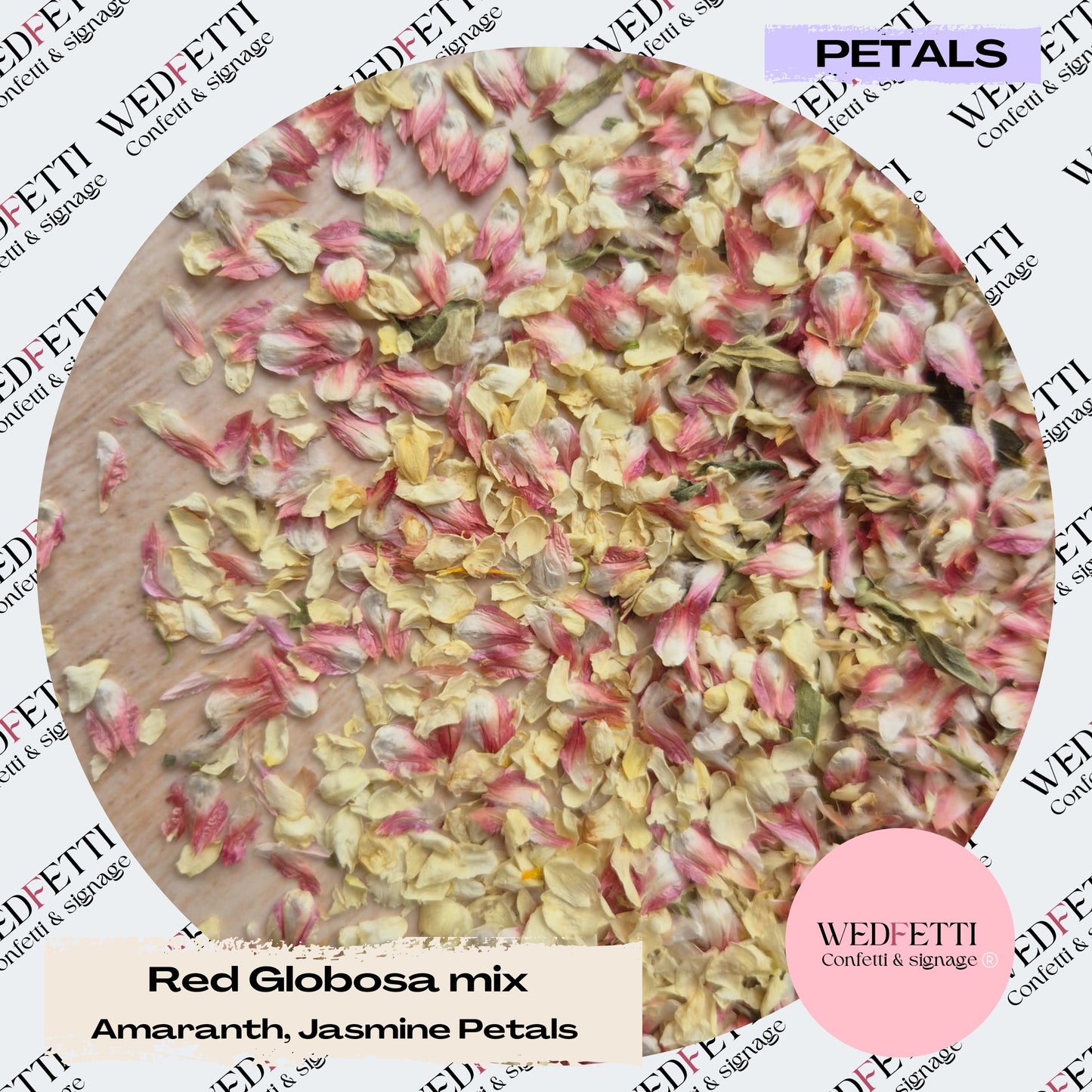 Petal Confetti red Globosa mix and jasmine petals