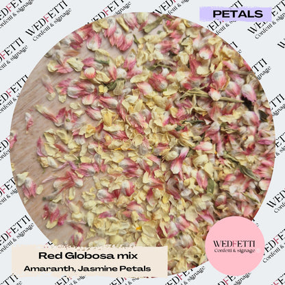 Petal Confetti red Globosa mix and jasmine petals