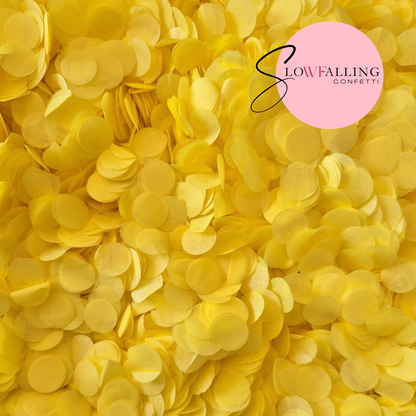 Slow falling paper Confetti - Yellow