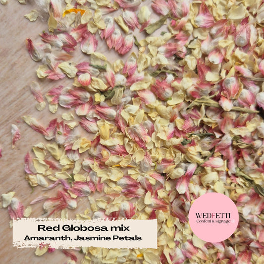 Petal Confetti red Globosa mix and jasmine petals