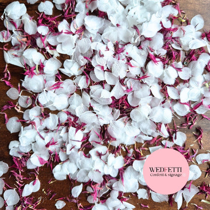Snow Petal Confetti® - Snow Petals - White & Burgundy CF
