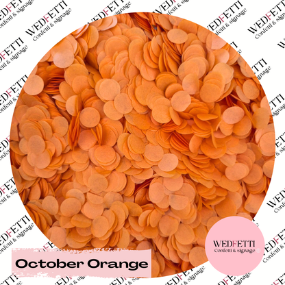 Slow falling paper Confetti - October Orange