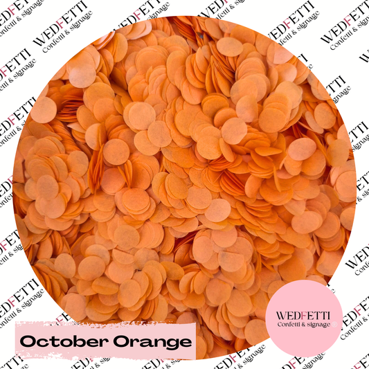 Slow falling paper Confetti - October Orange