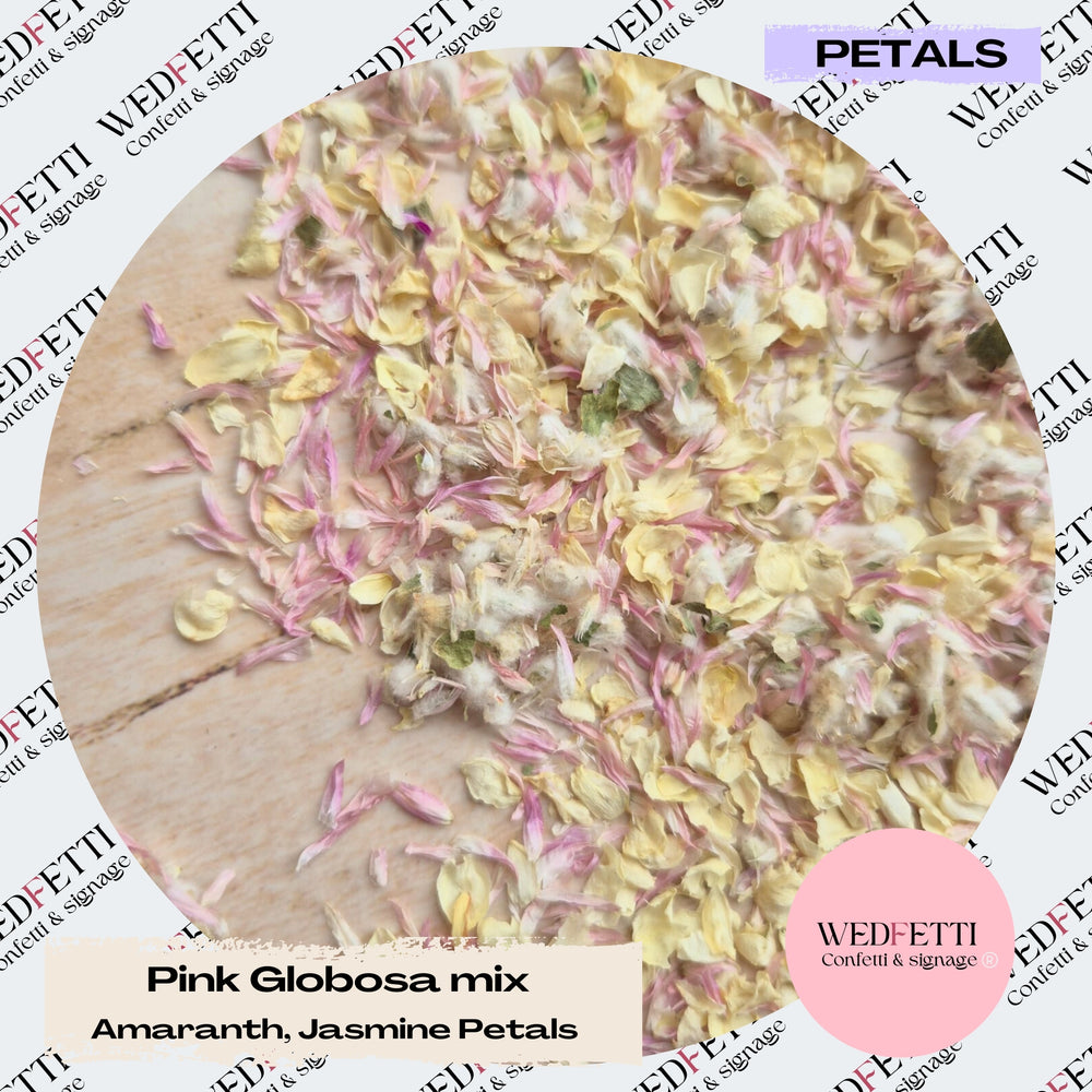 Petal Confetti Pink Globosa mix and jasmine petals