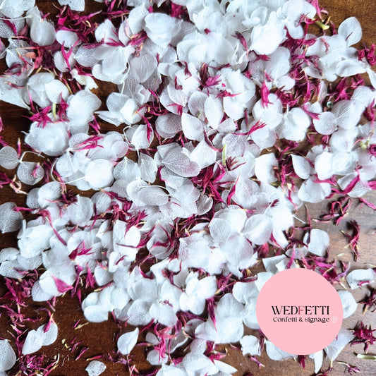 Snow Petal Confetti® - Snow Petals - White & Burgundy CF
