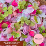 Petal Confetti hydrangea - L Ivory L Purple Rose Pink L Sage Fuschia + LSage FF