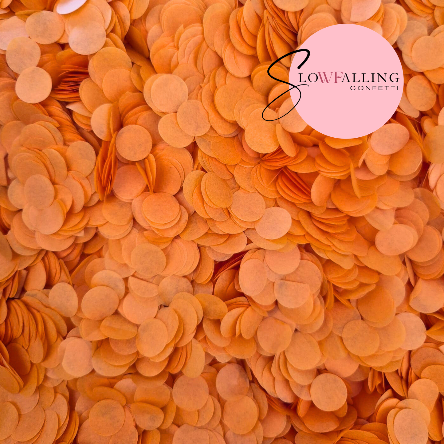 Slow falling paper Confetti - October Orange