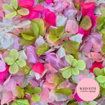 Petal Confetti hydrangea - L Ivory L Purple Rose Pink L Sage Fuschia + LSage FF