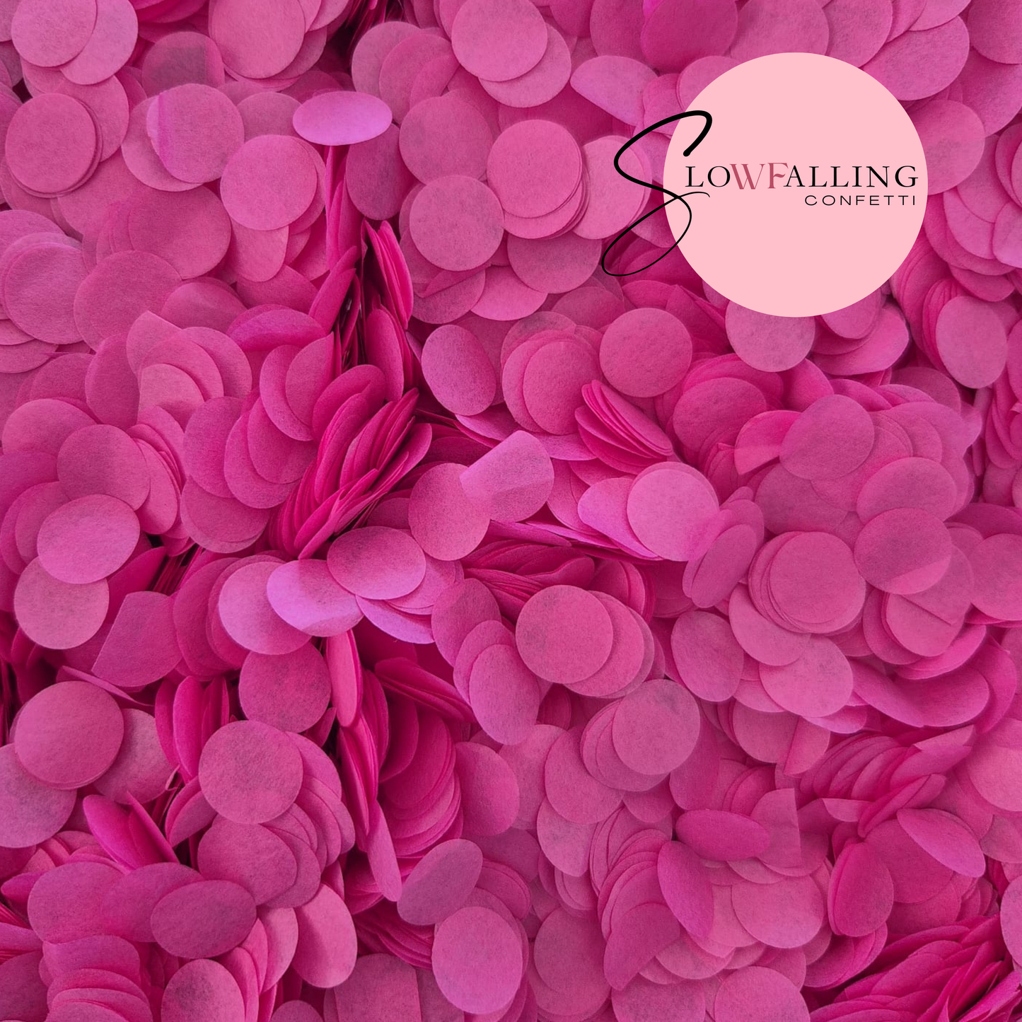 Slow falling paper Confetti - Fuchsia Pink