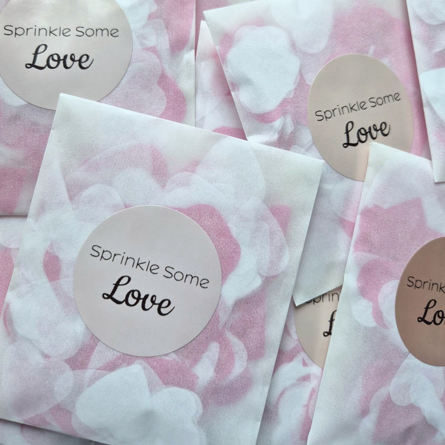 Biodegradable Confetti packets - Plain & B&W (Confetti purchased separately)