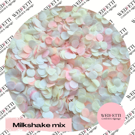 Slow falling paper Confetti - Milkshake Mix