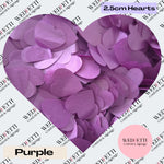 Biodegradable paper Confetti hearts - Purple