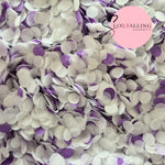 Slow falling paper Confetti - Party Purple White