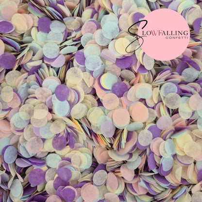 Slow falling paper Confetti - Purple Pastel