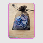 Coloured sheer drawstring organza bags