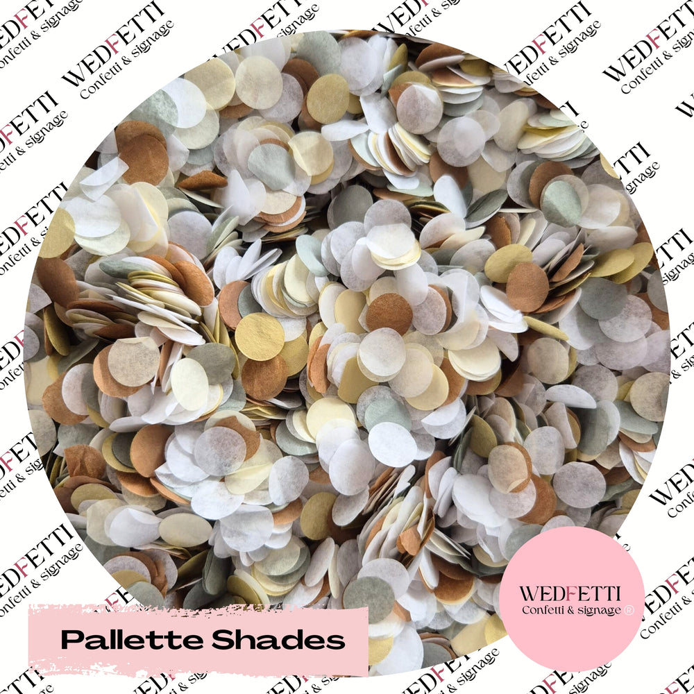 Slow falling paper Confetti - Pallete shades mix