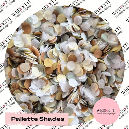 Slow falling paper Confetti - Pallete shades mix