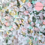Paper Confetti hearts 1.5cm - Sage Gold Blush