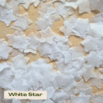Biodegradable paper Stars - Wedding White
