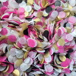 Slow falling paper Confetti - Black Fuschia Gold