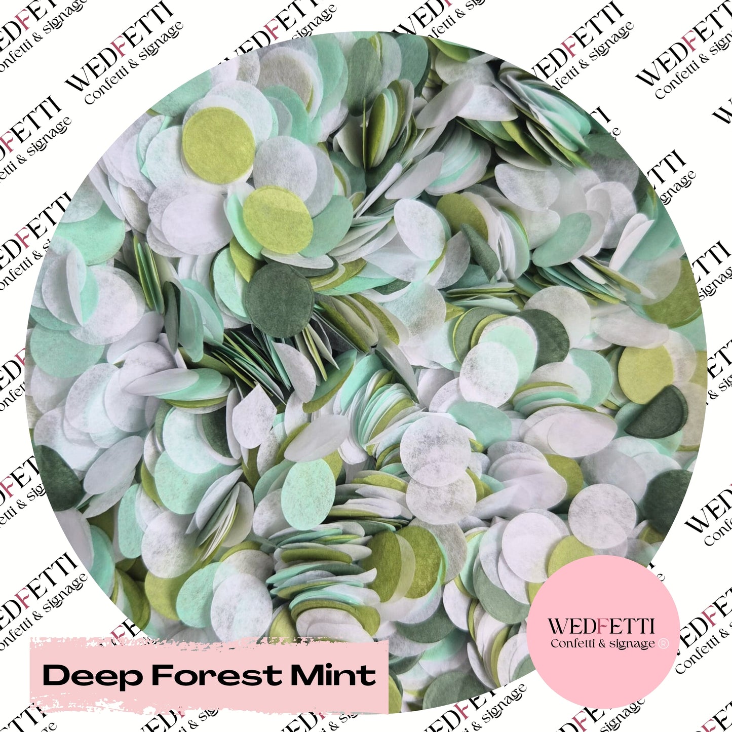 Slow falling paper Confetti - Deep Forest Mint