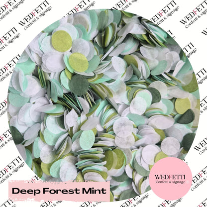 Slow falling paper Confetti - Deep Forest Mint