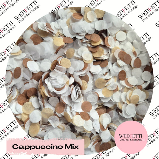 Slow falling paper Confetti - Cappuccino mix
