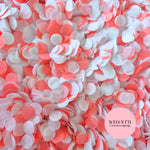 Slow falling paper Confetti - Rosey Red White