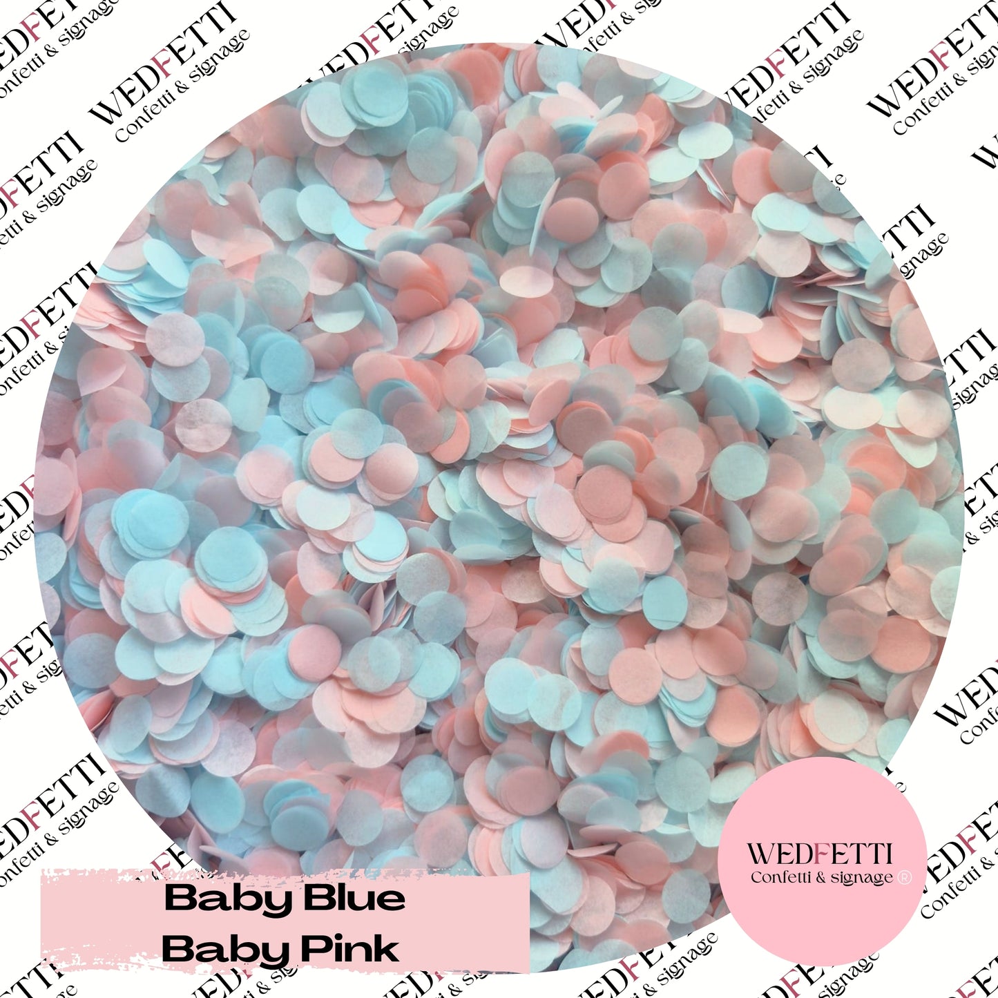 Slow falling paper Confetti - Baby Blue Baby Pink