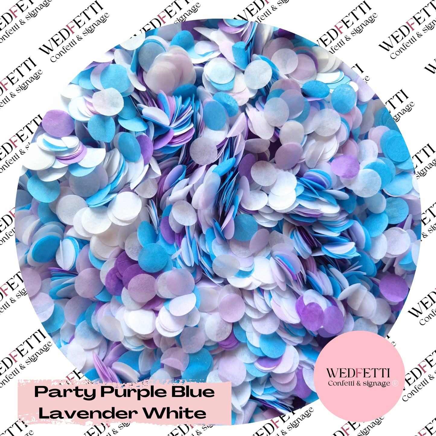 Slow falling paper Confetti - Party Purple Blue Lavender White