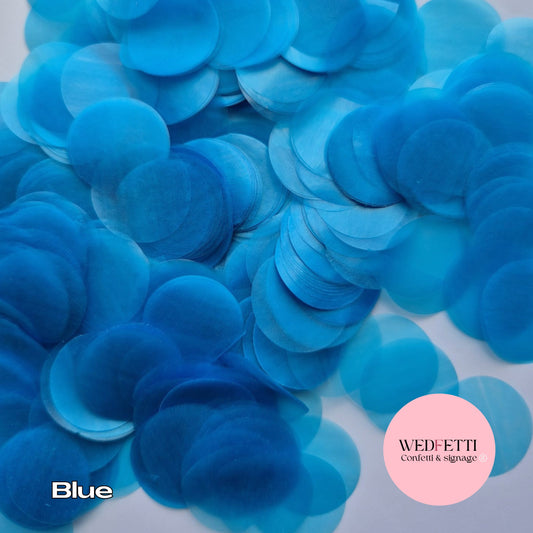 Water Soluble Rice Paper Confetti - Blue