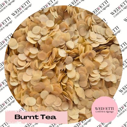 Slow falling paper Confetti - Burnt Tea