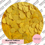 Circles Large 2.5cm Biodegradable - Burnt Yellow